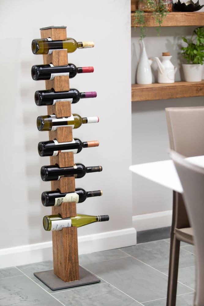 Wine Racks Armstrong Industrial Design Wood Wine Rack - Floor Standing