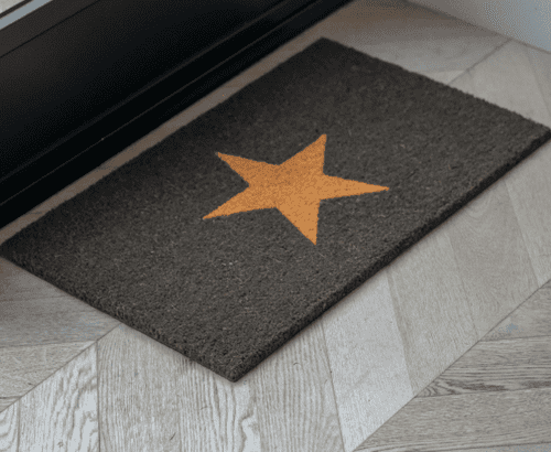 Charcoal Star Doormat