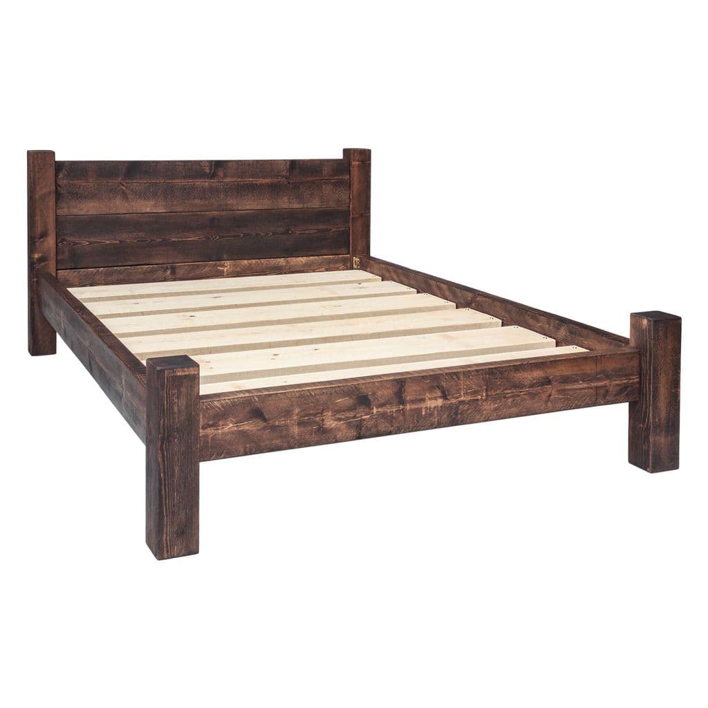 Coleridge Solid Wood Bed Frame, Handmade King Size Bed