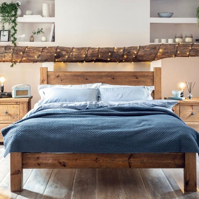 Coleridge Solid Wood Bed Frame Tall, Tall Headboard Bed Frame King