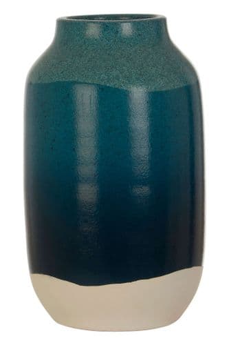 Deep Blue Earthenware Vase