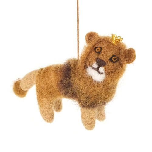 Felted Wool Lion Decoration