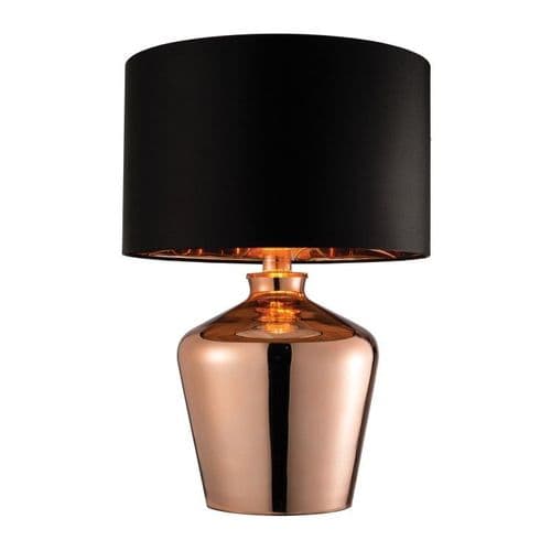 Grey And Copper Table Lamp