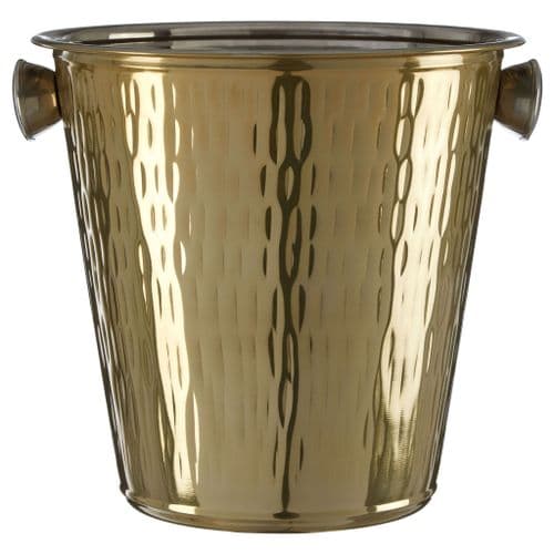 Hammered Brass Champagne Bucket
