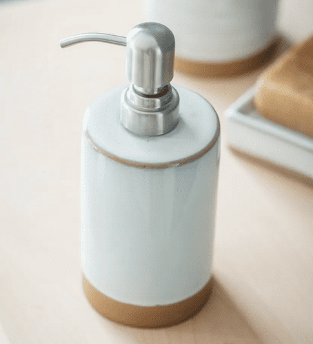 Off-White Ceramic Soap Pump
