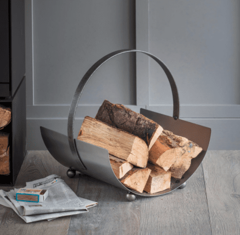 Steel Curved Log Basket
