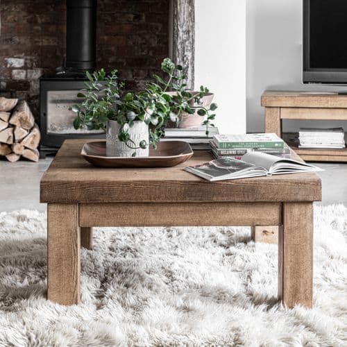 Wansbeck Coffee Table Rustic Square Coffee Table