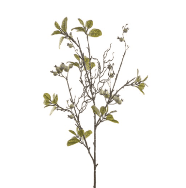 White Berry Stems - 3 Pack
