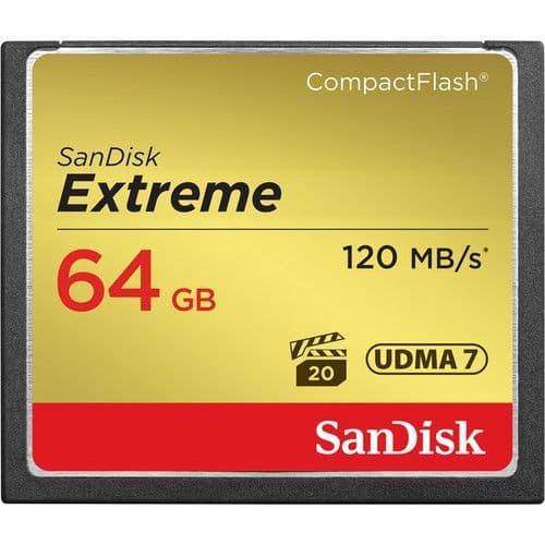 SanDisk 64GB Extreme 150MB/s SDXC Video + SanDisk Extreme CF 64GB 120MB/s