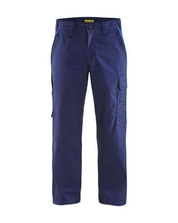 Blaklader 1404 Industry Trousers 65% Polyester, 35% Cotton Twill (Navy Blue/Cornflower Blue)