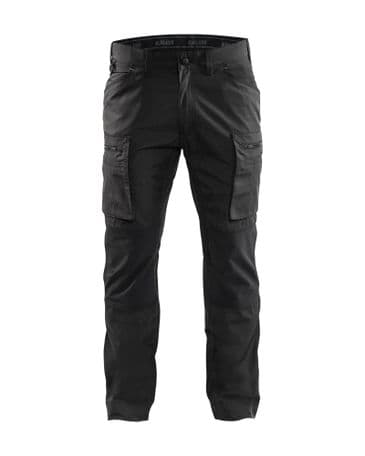 Blaklader 1459 Stretch Service Trousers - 65% Polyester/35% Cotton (Dark Grey/Black)