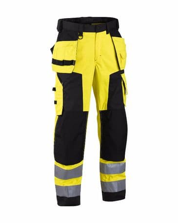 Blaklader 1568 High Visibility Craftsman Trousers (Yellow/Black)
