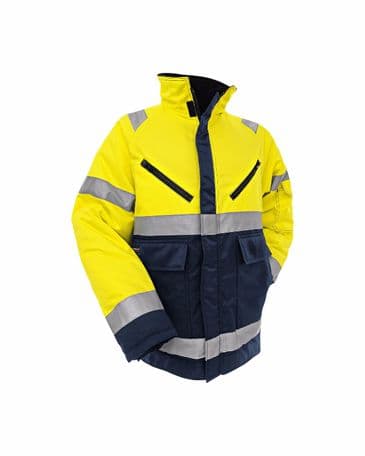 Blaklader 4828 High Vis Winter Jacket (Yellow/ Navy Blue)