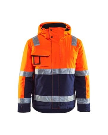 Blaklader 4870 Winter Jacket High Vis (Orange/Navy Blue)