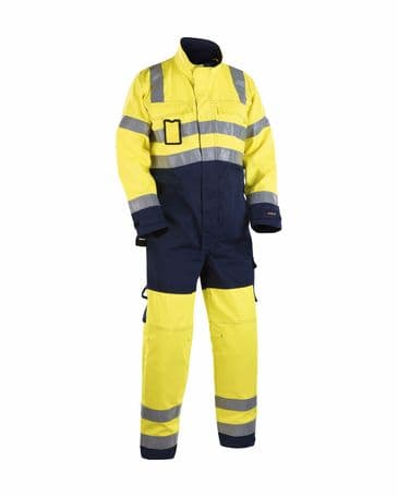Blaklader 6373 High Visibility Overall (Yellow/Navy Blue)