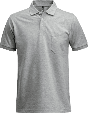 Fristads Acode Heavy Pique Polo Shirt with Pocket 1721 PIQ (Grey Melange)