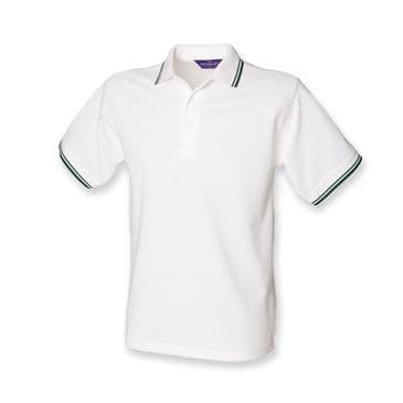 Henbury Contrast Double Tipped Cotton Piqué Polo Shirt H150