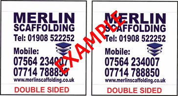 Scaffolding Banner "Double Sided" (1220mm x 1220mm)