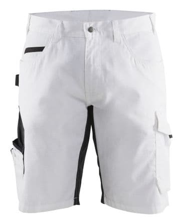 Blaklader 1094 Painter's Shorts with Stretch (White / Dark Grey)
