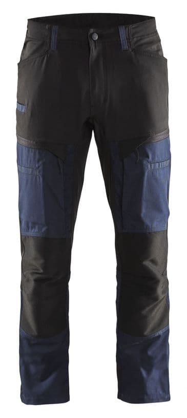 Blaklader 1456 Stretch Service Trousers - 65% Polyester/35% Cotton (Dark Navy/Black)