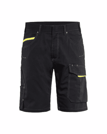 Blaklader 1499 Service Shorts (Black/Yellow)