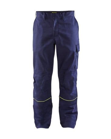 Blaklader 1701 Welding Trousers (Navy Blue/Yellow)