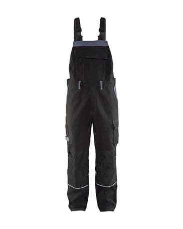 Blaklader 2861 Anti-Flame Bib Trouser (Black/Grey)