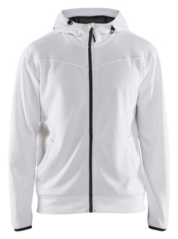 Blaklader 3363 Full Zip Hoodie Sweatshirt (White / Dark Grey)