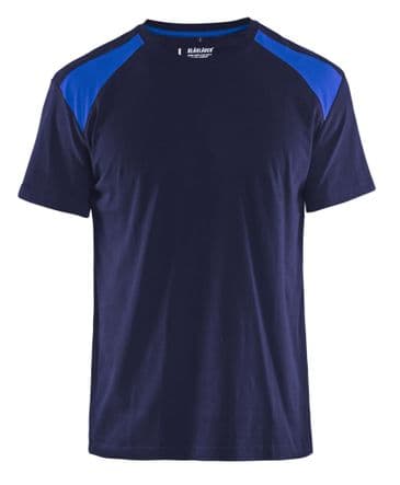 Blaklader 3379 T-Shirt (Navy Blue/Cornflower Blue)