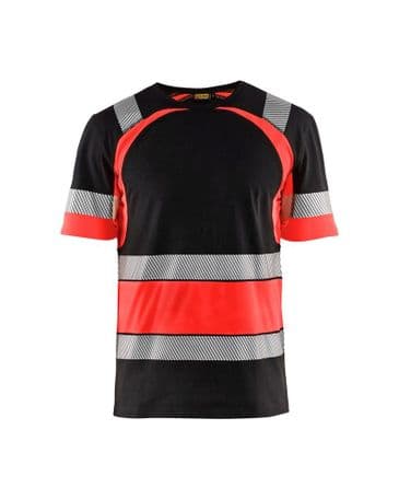 Blaklader 3421 High Vis T-Shirt (Black/Red)