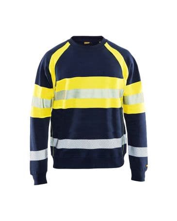 Blaklader 3459 Multinorm Sweatshirt (Navy Blue/Yellow)
