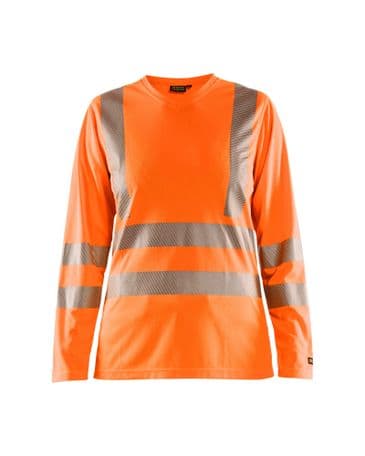 Blaklader 3485 Ladies High Vis T-Shirt Long Sleeve T-Shirt (High Vis Orange)