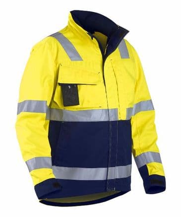 Blaklader 4064 High Visibility Jacket (Yellow/Navy Blue)