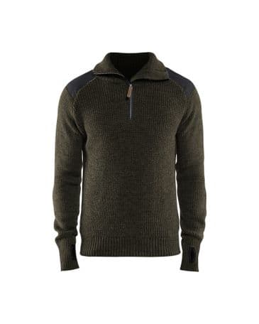Blaklader 4630 Wool Sweater (Dark Olive Green/Dark Grey)