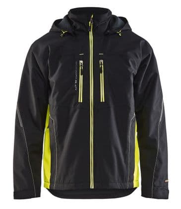Blaklader 4890 Functional Lined Waterproof Jacket (Black/Yellow)