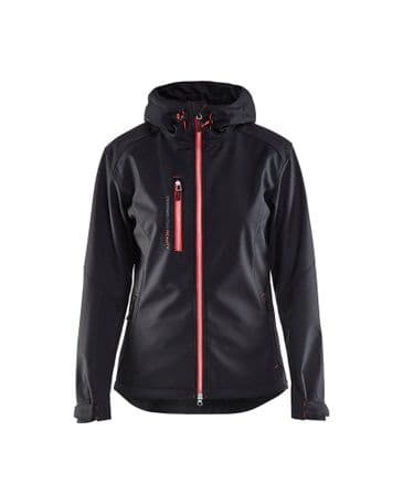 Blaklader 4919 Ladies Softshell Jacket (Black/Red)