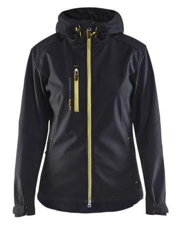 Blaklader 4919 Ladies Softshell Jacket (Black/Vis Yellow)
