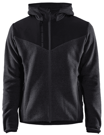 Blaklader 5940 Knitted Jacket with Softshell (Dark Grey / Black)