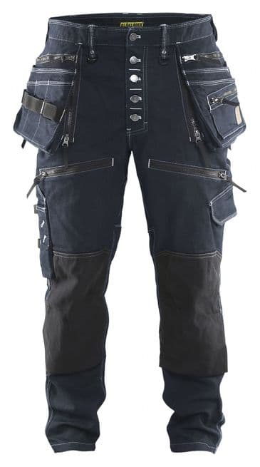 Blaklader X1900 Craftsman Stretch Trousers Denim/Cordura (Navy Blue/Black) X1999