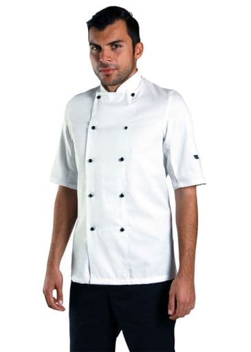 Denny's Removable Stud Lightweight Short Sleeve Chef's Jacket