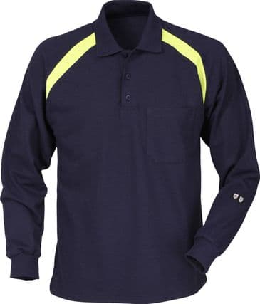 Fristads Flame Long Sleeve Polo Shirt 784 PFLA (Dark Navy)