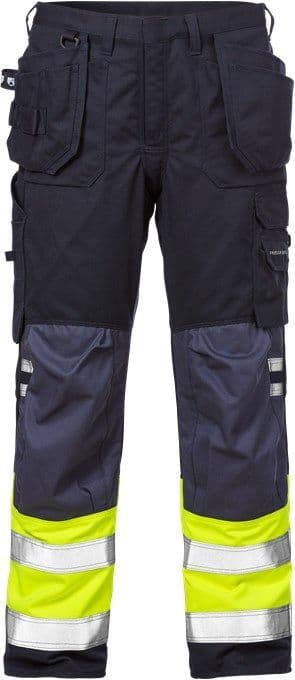 Fristads Flamestat High Vis Craftsman Trousers CL 1 2074 ATHS (Hi Vis Yellow/Navy)
