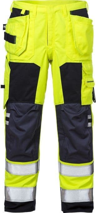 Fristads Flamestat High Vis Craftsman Trousers CL 2 2075 ATHS (High Vis Yellow/Navy)