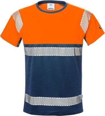 Fristads High Vis T-Shirt CL 1 7518 THV (Hi Vis Orange/Navy)