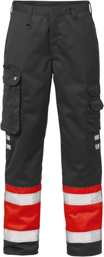 Fristads High Vis Trousers CL 1 213 PLU(Hi Vis Red/Black)