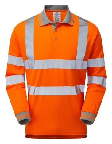 Pulsar PR470 Rail Spec Long Sleeve Polo Shirt (Orange)