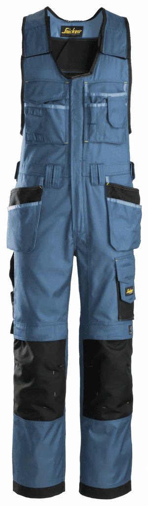 Snickers 0212 Duratwill Craftsmen One-Piece Holster Pocket Trousers (Ocean Blue / Black)