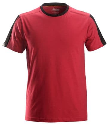 Snickers 2518 AllroundWork T-Shirt (Chili Red / Black)