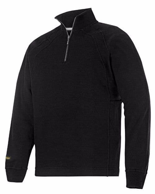 Snickers 2813 Half-Zip Sweatshirt with MultiPockets (Black)