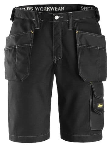 Snickers 3023 Ripstop Holster Pocket Shorts (Black / Black)